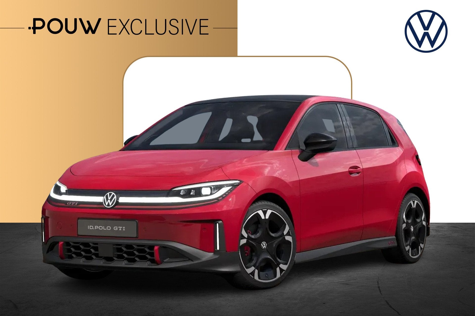 Volkswagen ID. Polo GTI 226pk 52 kWh | Panoramadak | Trekhaa, Auto's, 12 maanden, Stof, Zwart, 1520 kg