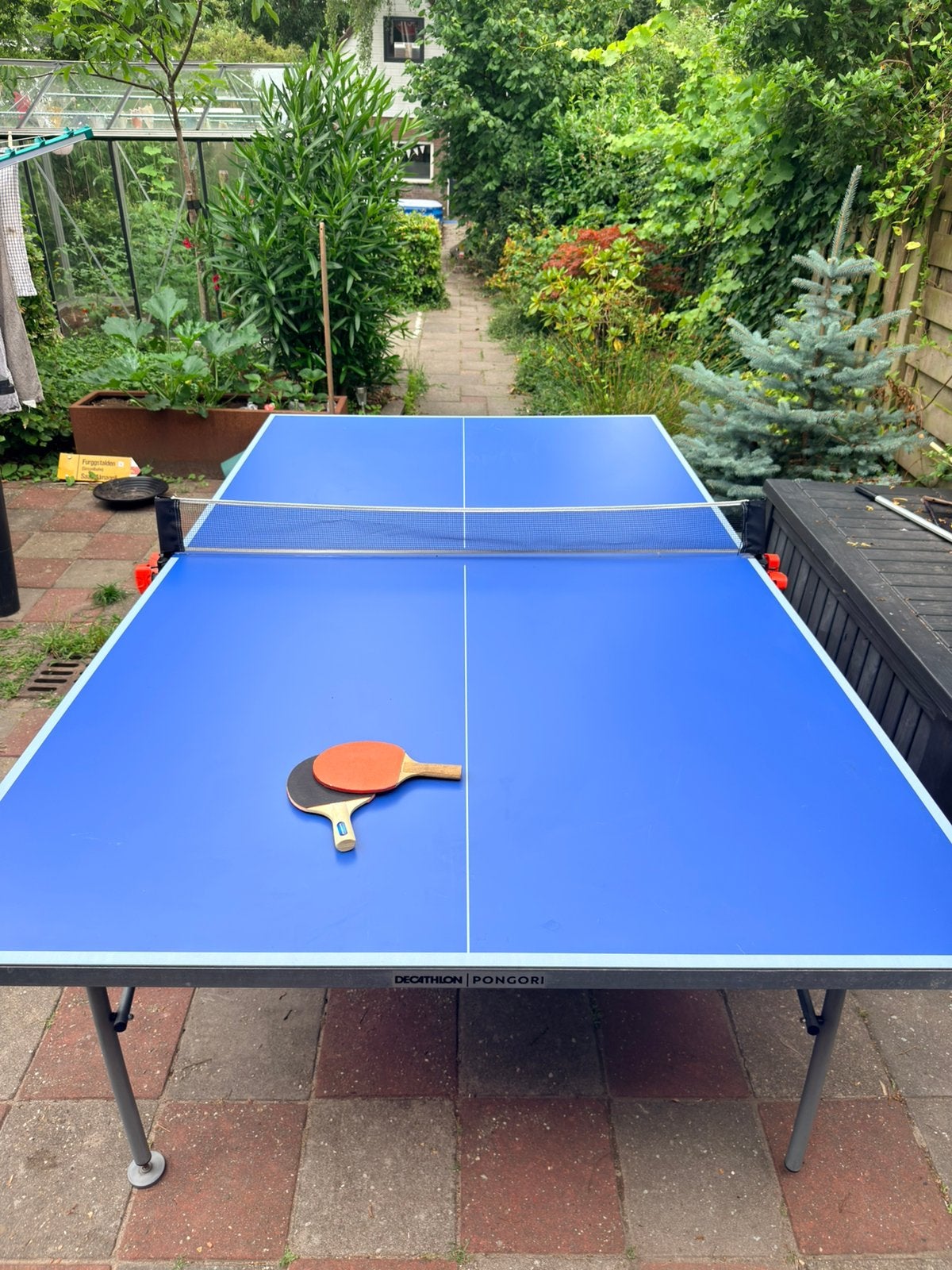 Te koop: Pongori PPT 500 Outdoor tafeltennistafel, Sport en Fitness, Tafeltennis, Ophalen, Zo goed als nieuw, Tafel Outdoor