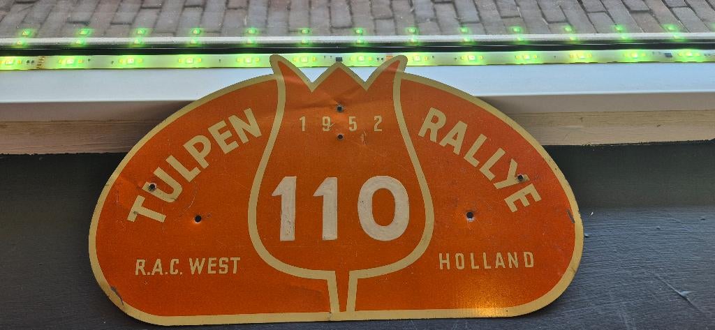 Tulpen Rallye bord 1952, Ophalen of Verzenden, Gebruikt, Auto's