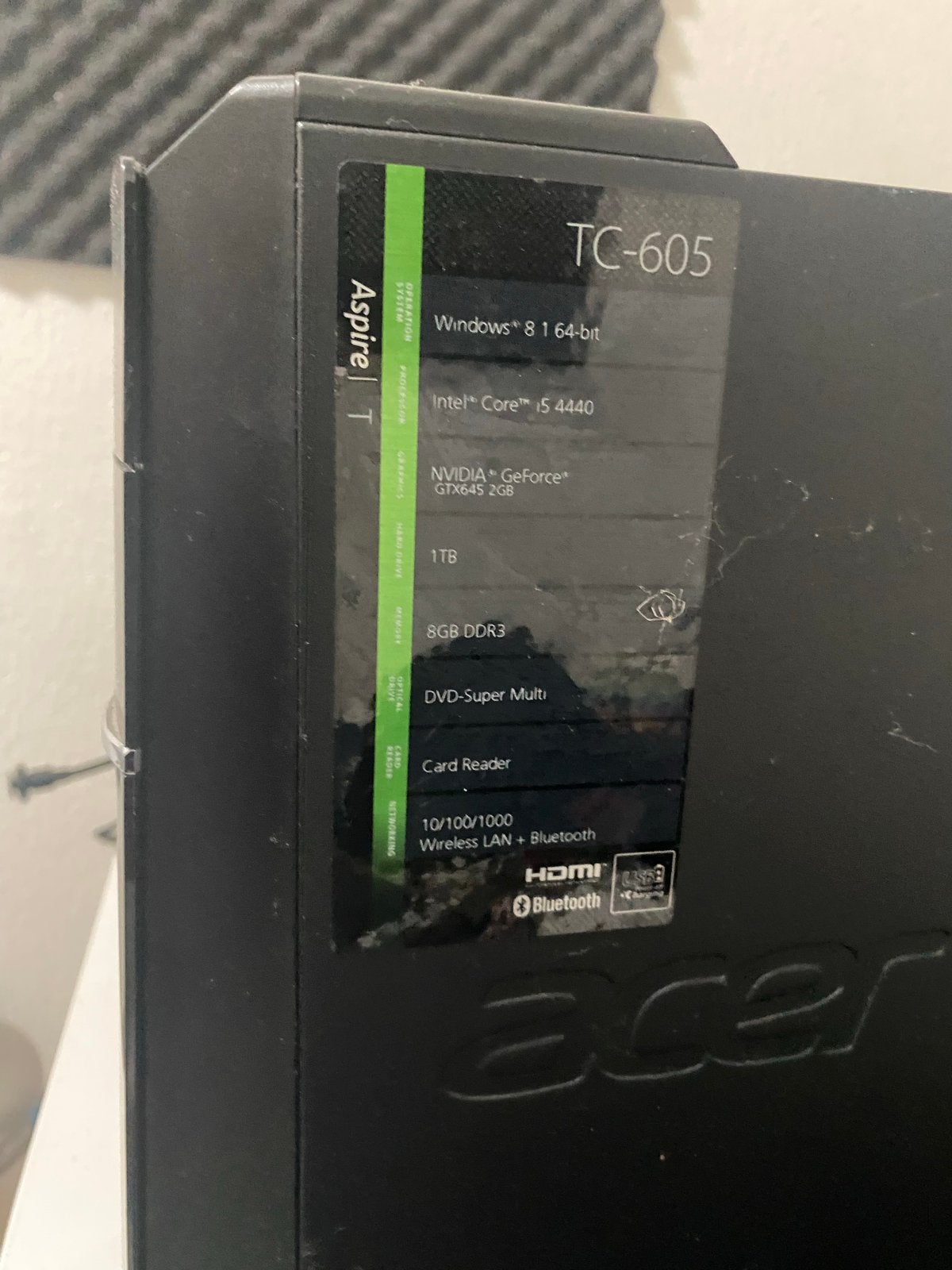Acer Desktop PC met scherm, 8GB RAM, GTX 760 2GB, Gebruikt, 8 GB, Ophalen of Verzenden, Gaming
