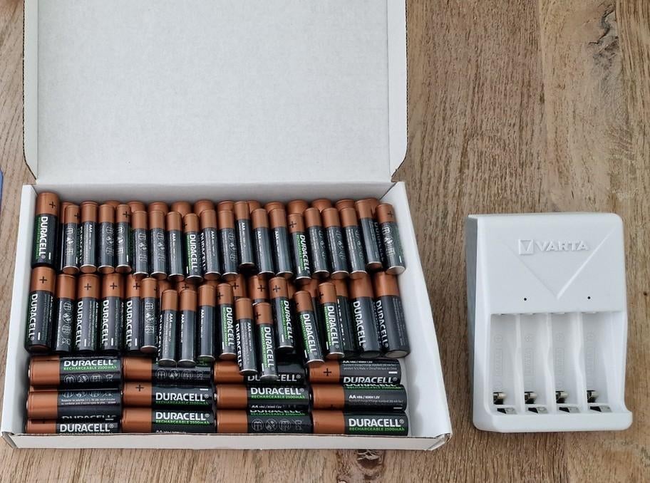 Nog 20x Duracell AA 2500 mAh als nieuwe oplaadbare batterij, Ophalen of Verzenden, Zo goed als nieuw, Oplaadbaar