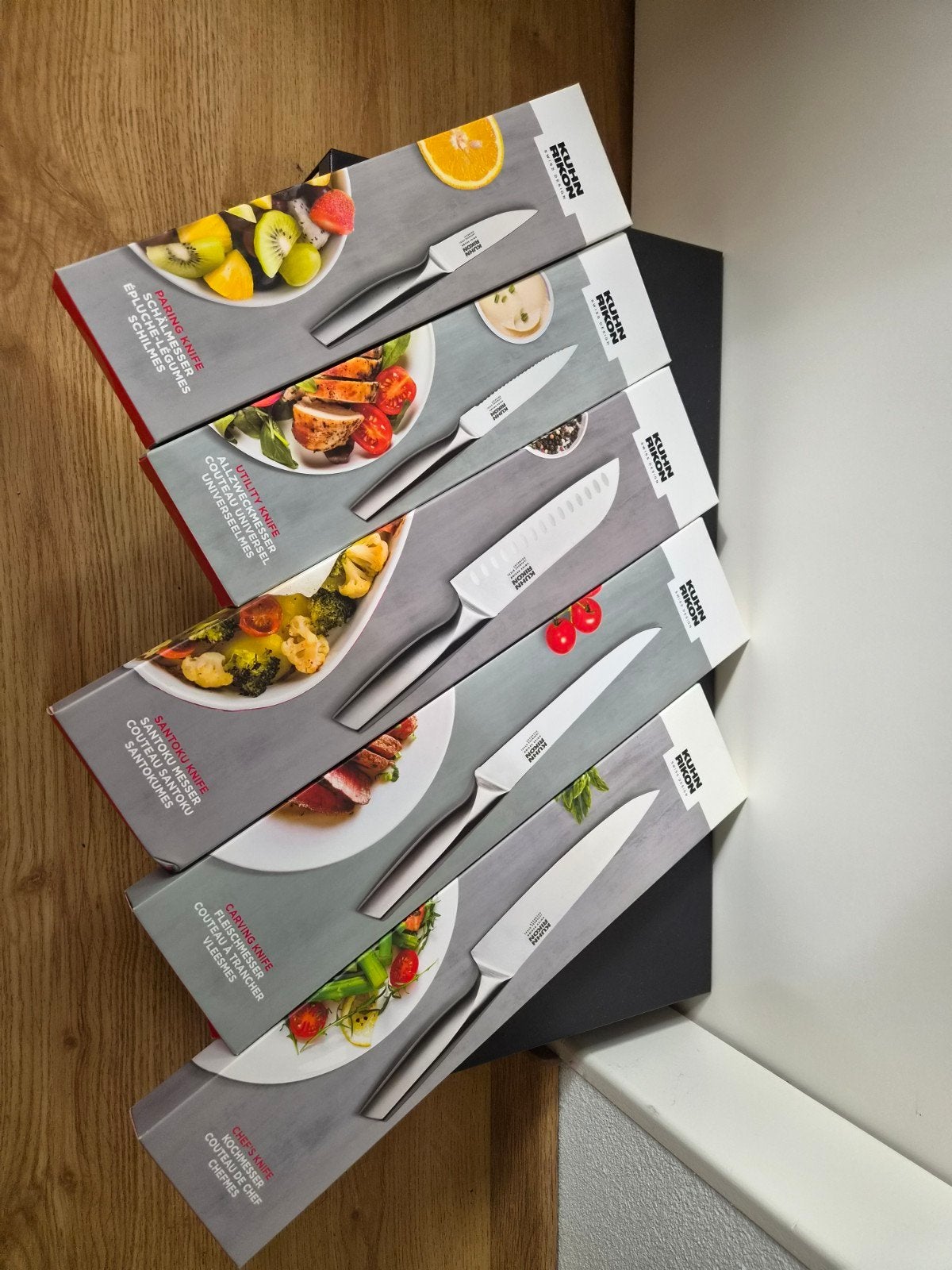 Kuhn Rikon 5-delige messenset - Nieuw, Ophalen, Overige typen, Metaal, Overige merken