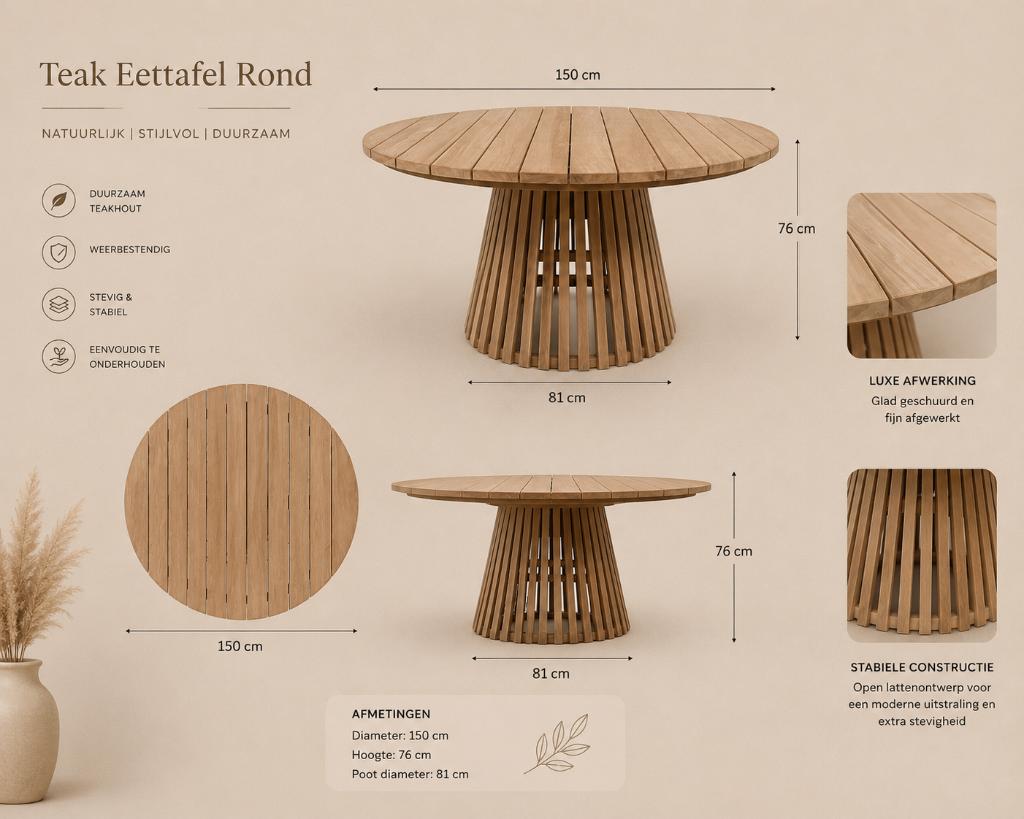 Teakhouten Tuinmeubels Direct Leverbaar  Teakstoelen deals, Tuin en Terras, Tuinmeubel-accessoires, Ophalen, Nieuw