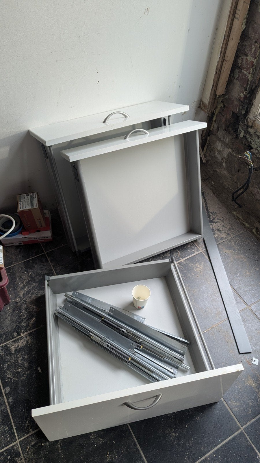 IKEA Ladenblokken wit (3 stuks), Huis en Inrichting, Minder dan 50 cm, Gebruikt, 1 of 2 laden, Minder dan 25 cm
