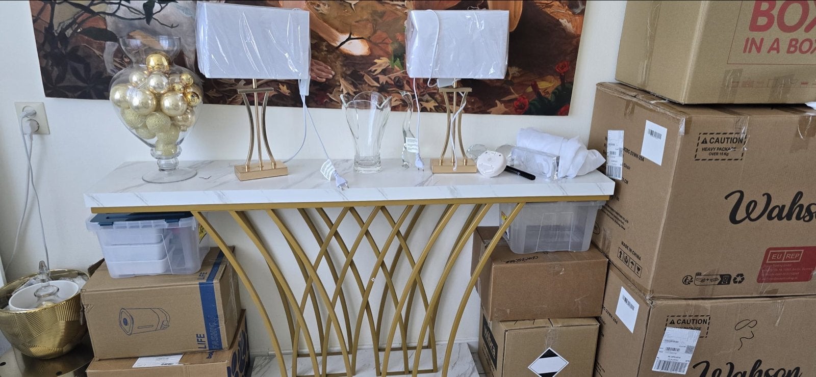 Eet en salon tafen met twee side tables met lampen erbij, Huis en Inrichting, Ophalen, 100 tot 150 cm, Zo goed als nieuw, Vier personen