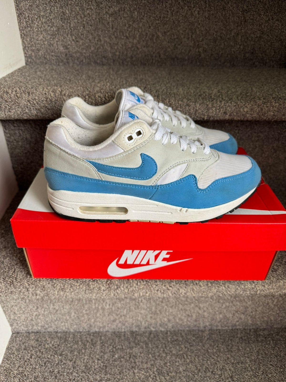 Nike Air Max 1 Baby Blue maat 39, Blauw, Ophalen of Verzenden, Sneakers of Gympen, Zo goed als nieuw