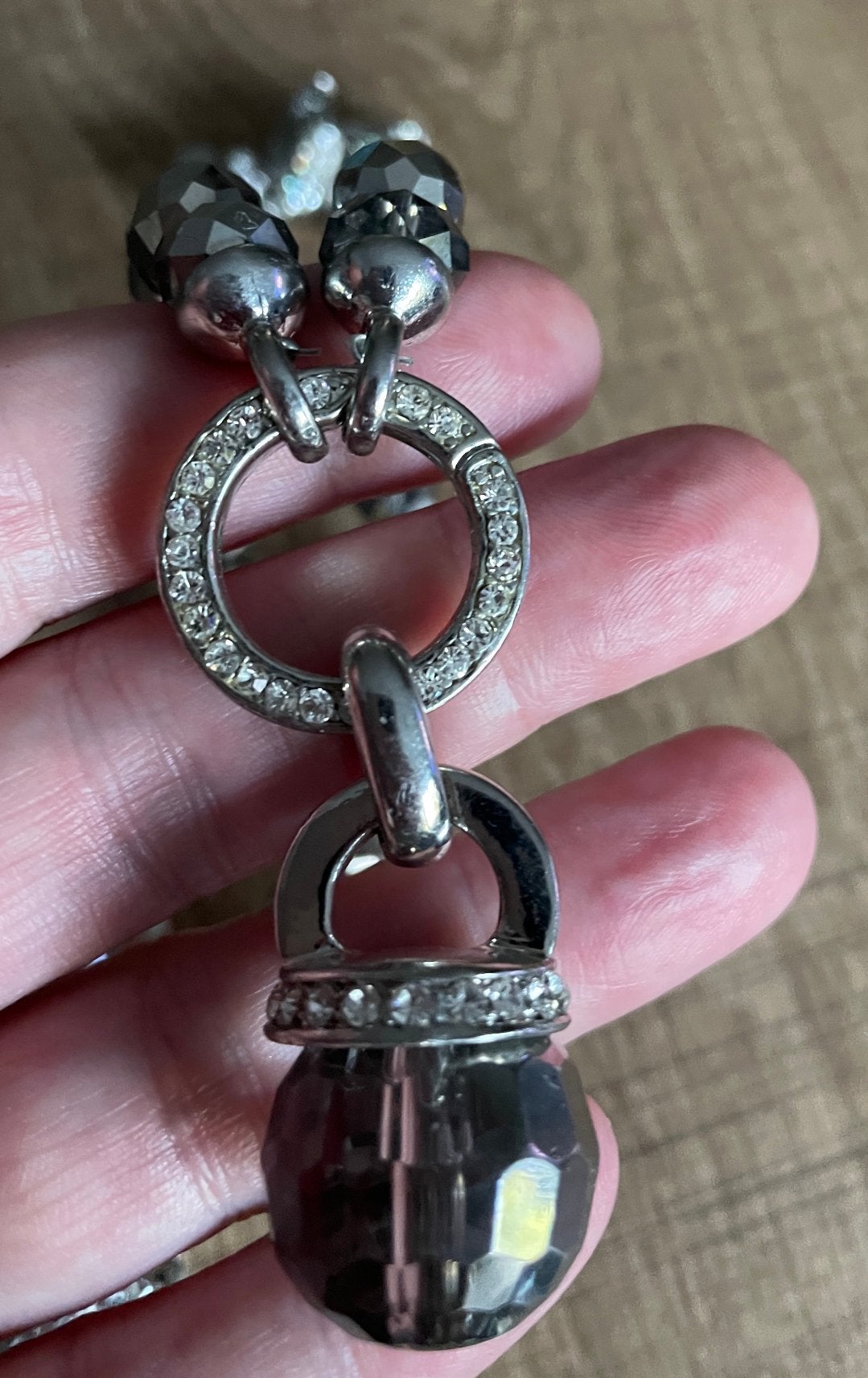 Zilver grijs glaskralen sieraden set, Sieraden, Tassen en Uiterlijk, Kettingen, Overige materialen, Nieuw, Ophalen of Verzenden