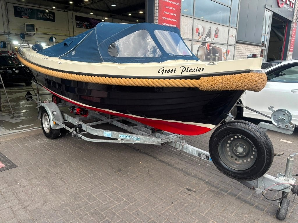 Interboat 19 inclusief nette freewheel kanteltrailer!!, Ophalen, Tender, Gebruikt, Binnenboordmotor