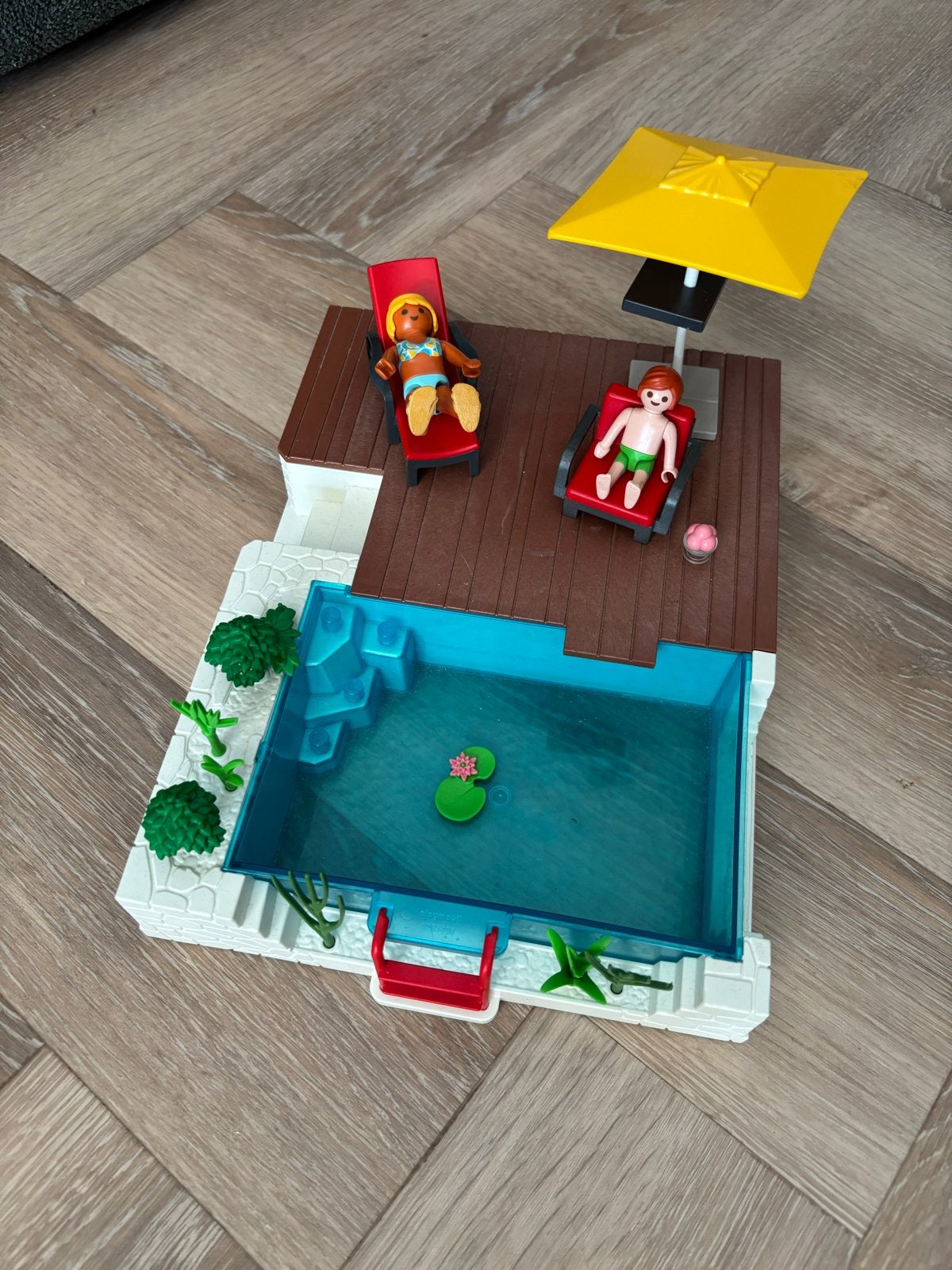 Playmobil Zwembad met Ligstoelen en Figuren, Kinderen en Baby's, Ophalen, Gebruikt, Complete set, Overige typen