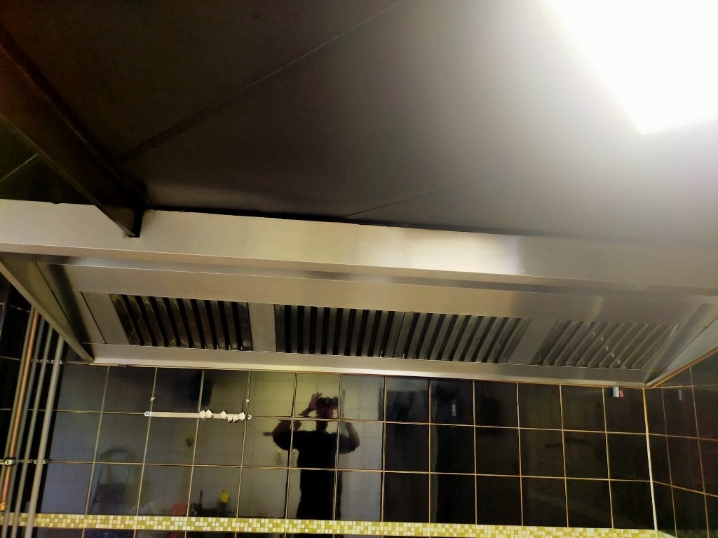 Horeca RVS afzuigkap + geurfilterkast - zelf demonteren, Ophalen, Gebruikt, RVS Meubilair