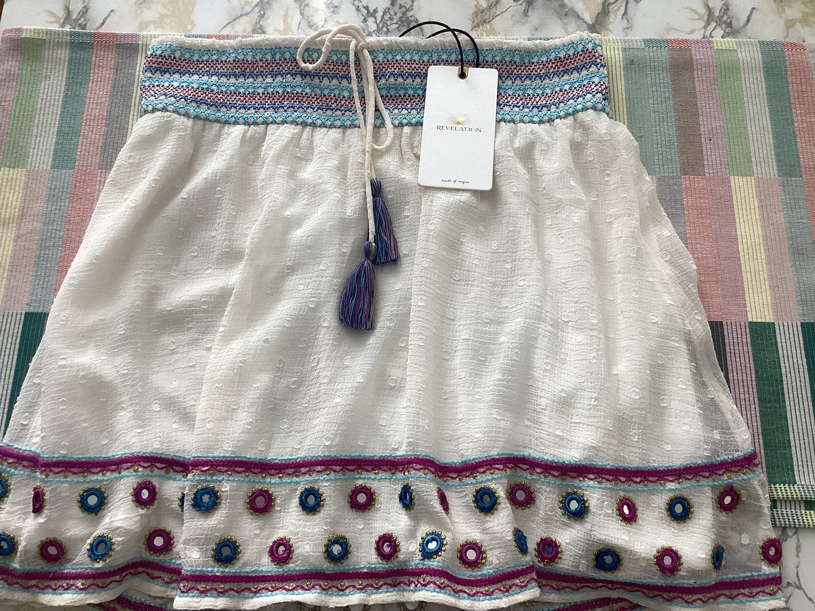 Rok India/Ibiza nieuw, Maat 38/40 (M), Wit, Nieuw, Ophalen of Verzenden