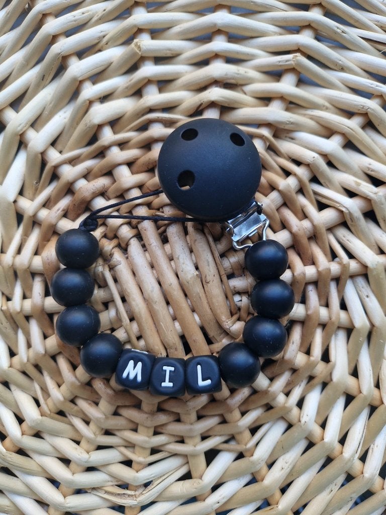speenkoord black met of zonder naam €9,95, Ophalen of Verzenden, Nieuw, Kraamcadeau