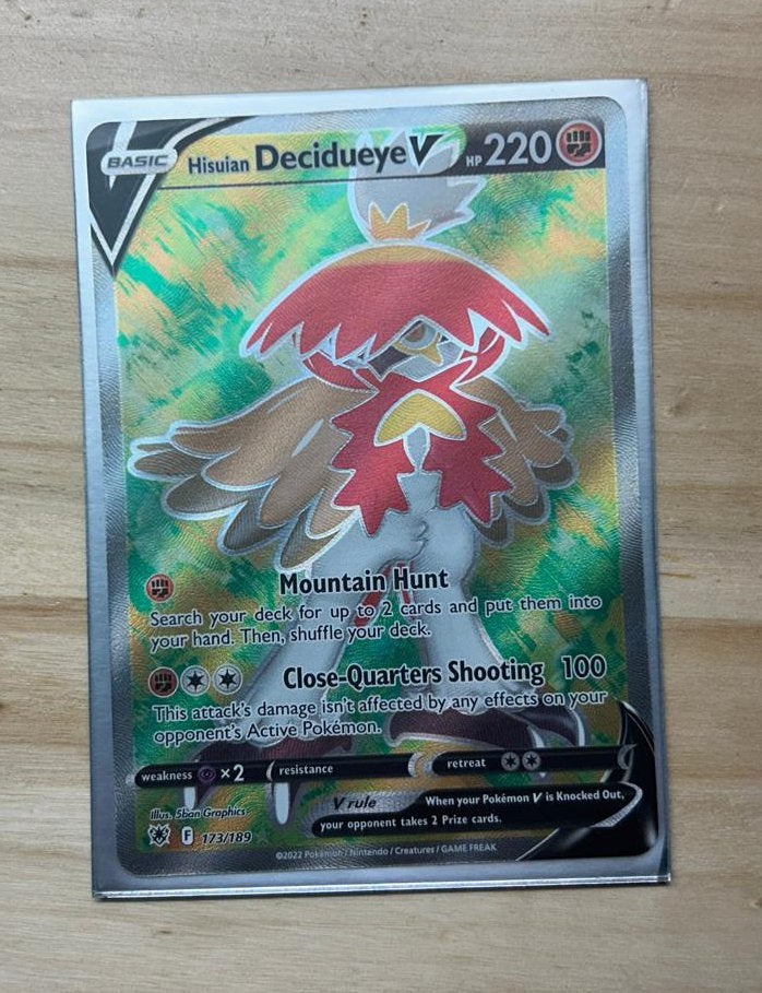 Hisuian Decidueye V - 173/189 - Astral Radiance - Pokémon, Ophalen of Verzenden, Zo goed als nieuw