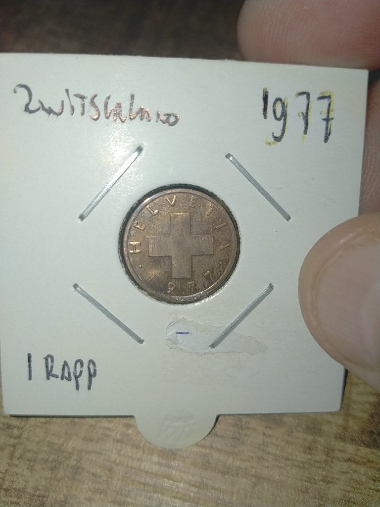 Zwitserland 1 Rappen 1977, Verzenden, Overige landen, Losse munt