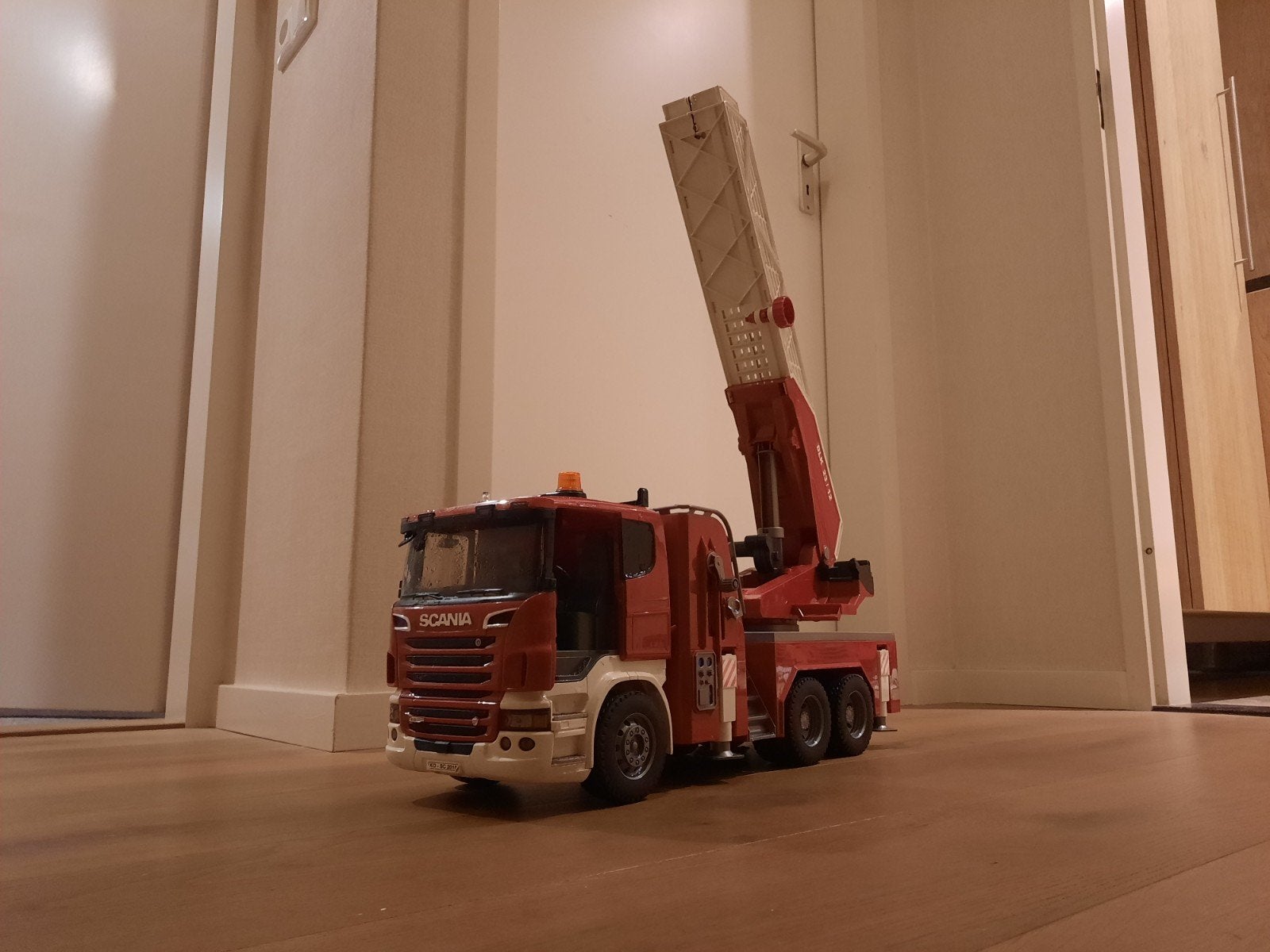 Bruder Scania Brandweerwagen, Ophalen of Verzenden, Gebruikt