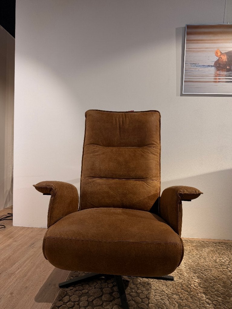 Relaxfauteuil Jason, Ophalen, Leer, Zo goed als nieuw, 75 tot 100 cm