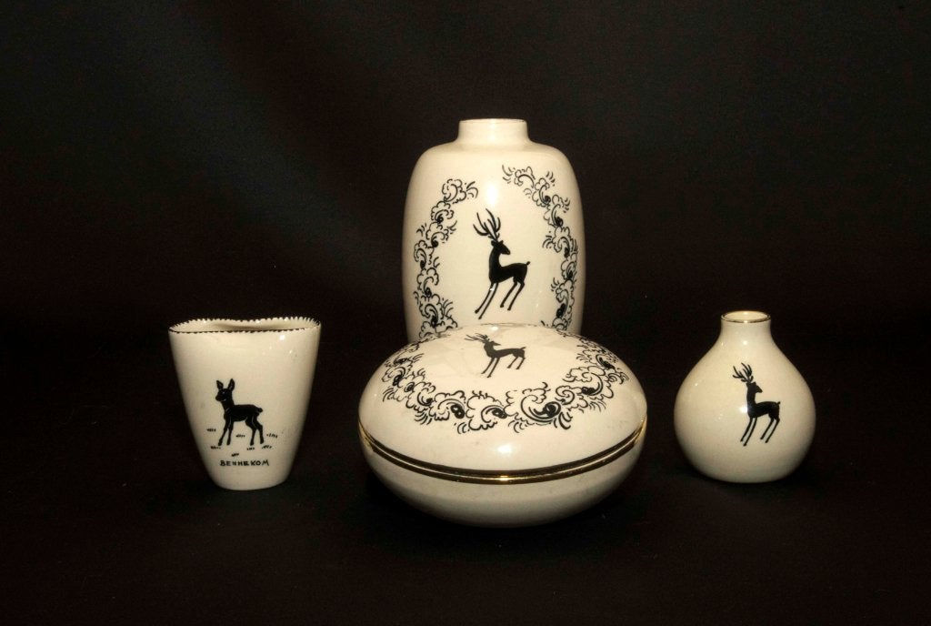 Zenith Gouda zwart wit decor hertjes., Ophalen of Verzenden