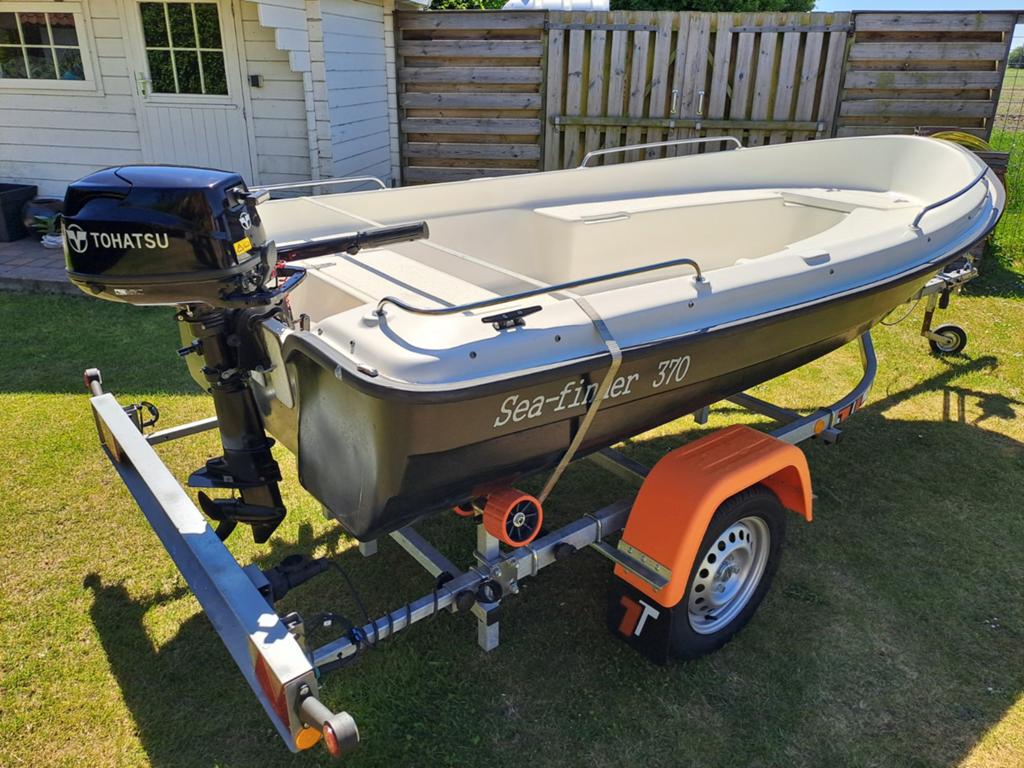 Complete Seafinder 370 set, Tohatsu 6pk, Thomas trailer, Consoleboot, Gebruikt, 4 m, 6 pk