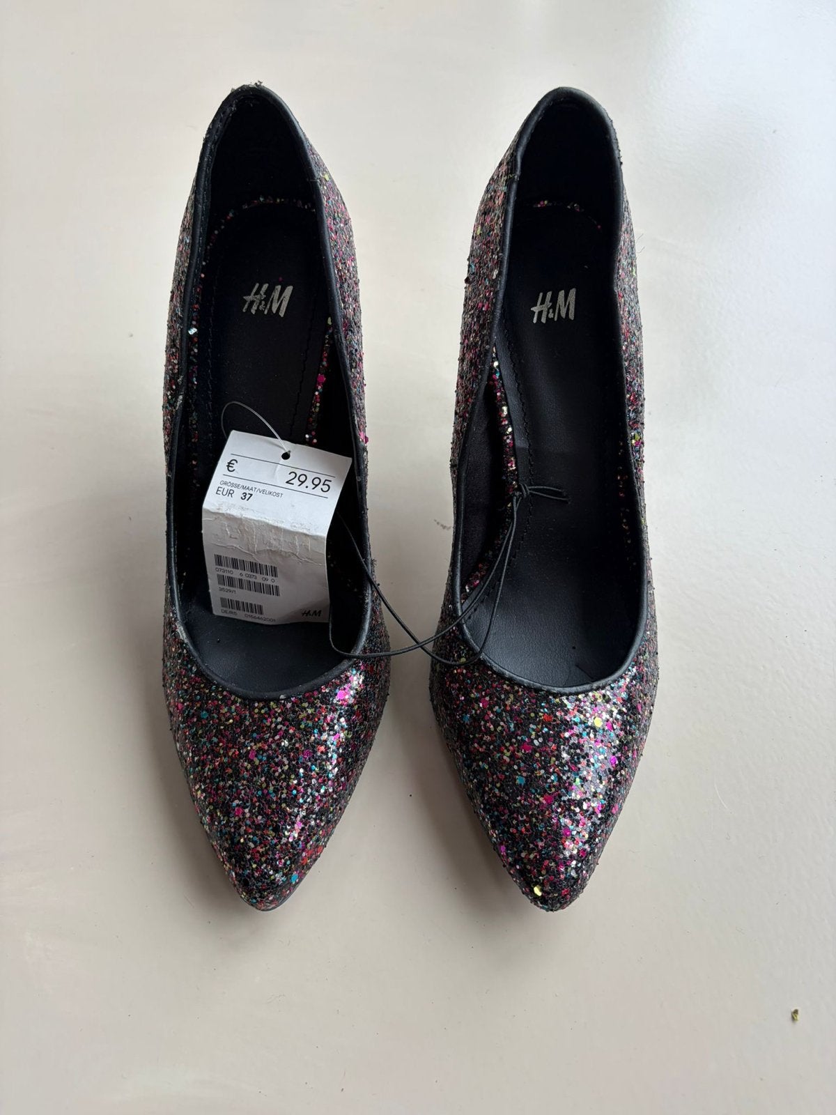H&M Glitter Pumps Maat 37 - Nieuw met prijskaartje, Ophalen of Verzenden, Nieuw, Overige kleuren, Pumps