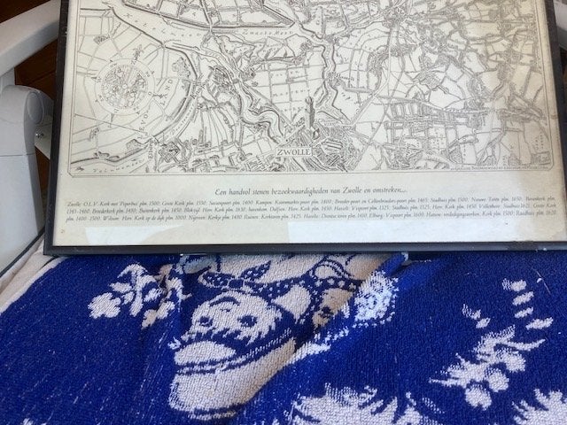 stadsplattegrond Zwolle 14e eeuw, Boeken, Atlassen en Landkaarten, Verzenden, 1800 tot 2000, Nederland, Landkaart