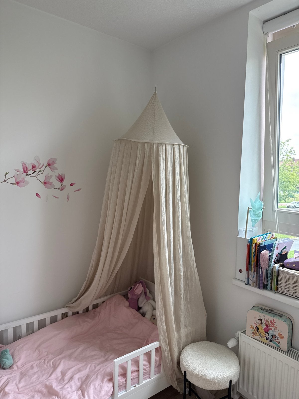 Bedhemel met hemelstang/houder, Kinderen en Baby's, Kinderkamer | Bedden, Zo goed als nieuw, 180 cm of meer, Ophalen of Verzenden