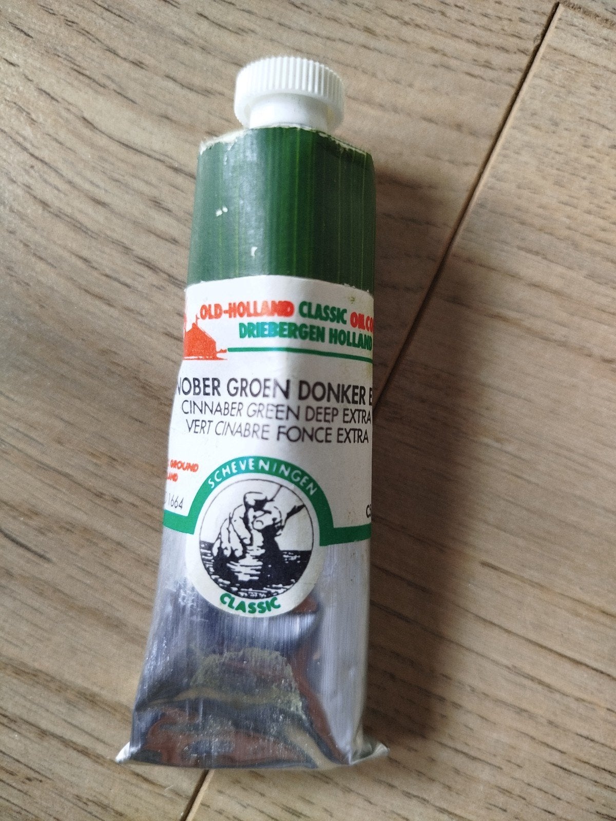 Oudt Hollandse Olieverf - Cinabergroen Donker Extra, Ophalen of Verzenden, Zo goed als nieuw