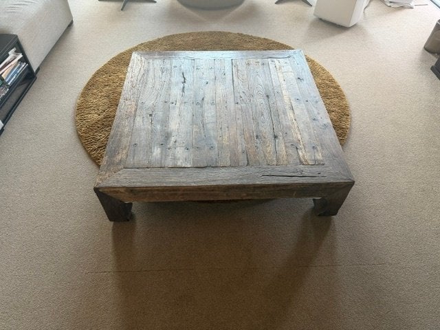 salontafel massief hout, Ophalen, Overige materialen, Vierkant, 5 – 50