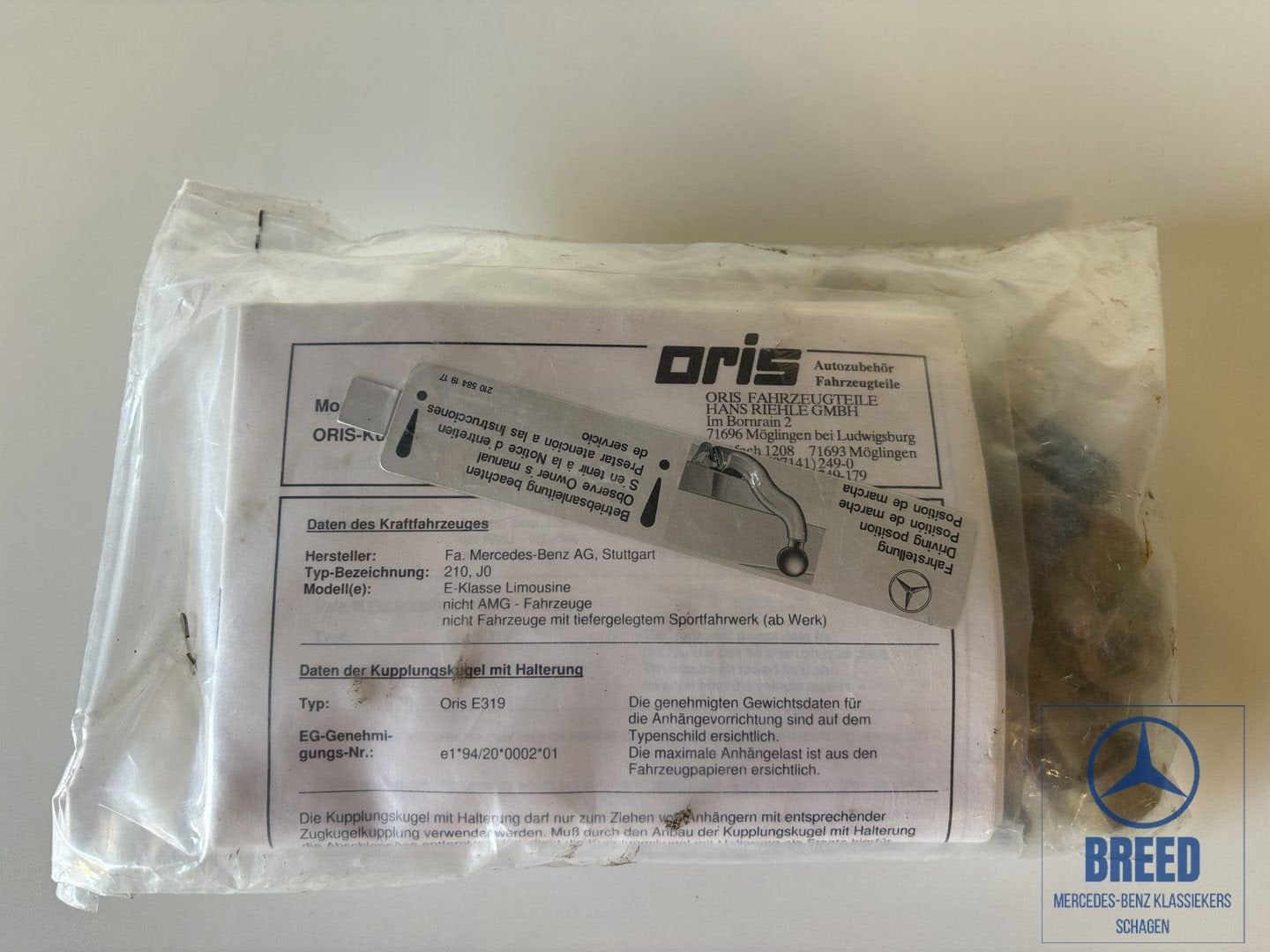 NOS montageset Oris trekhaak voor Mercedes-Benz W210 E-Klass, -, -, -