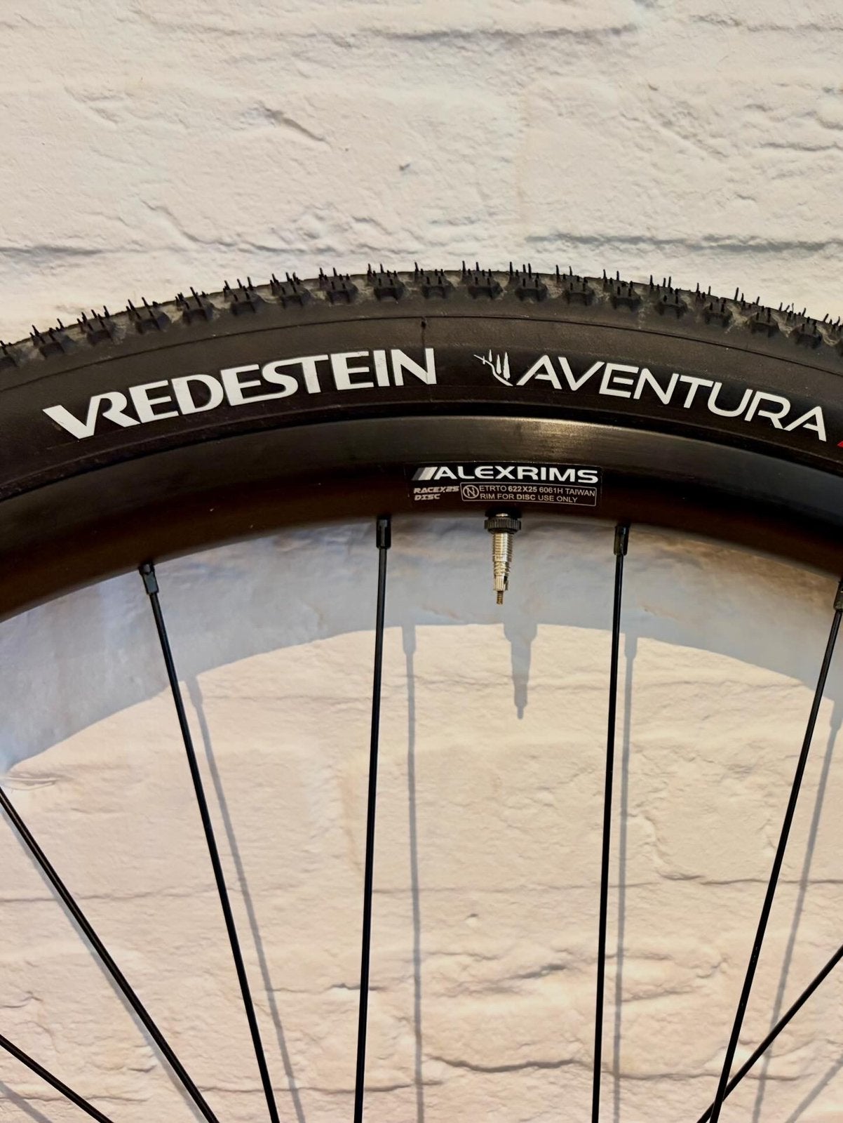 Gravelbike wielset Alexrims race x25 disc, Fietsen en Brommers, Fietsonderdelen, Zo goed als nieuw, Gravelbike, Aluminium, Ophalen