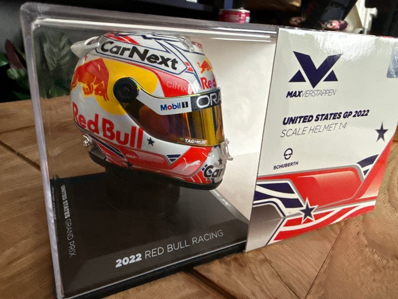 Max Verstappen 1:4 Helm USA 2022, Verzamelen, Automerken, Motoren en Formule 1, Ophalen of Verzenden, Nieuw, Formule 1