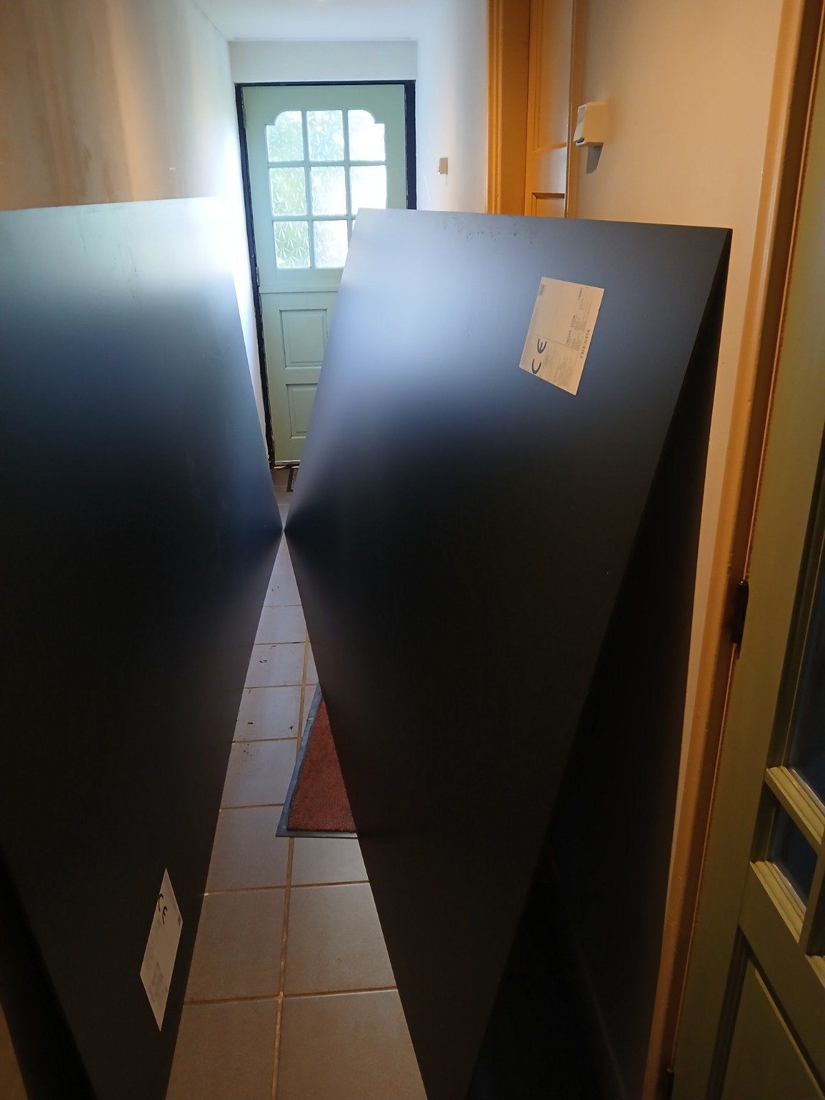 2 Nieuwe Trespa Izeon platen RAL 7016, Ophalen of Verzenden, Nieuw, HPL, Minder dan 20 mm