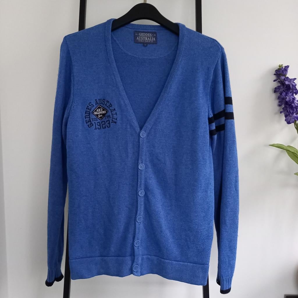 Geddes & Gillmore Australia blauw heren vest L nieuwstaat, Ophalen of Verzenden, Zo goed als nieuw, Maat 52/54 (L), Blauw