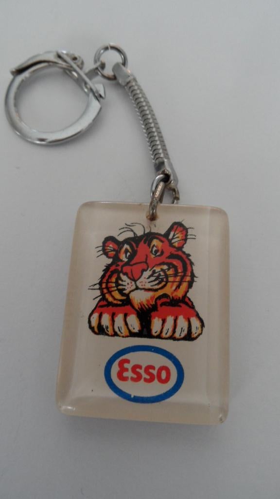 Esso motorolie sleutelhanger, stop een tijger in uw tank, Verzenden, Gebruikt, Gebruiksvoorwerp