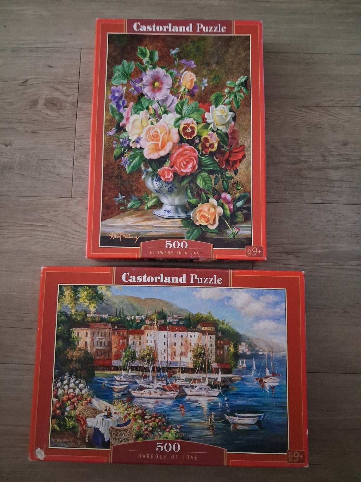 2 Castorland puzzels van 500 stukjes, Ophalen of Verzenden, 500 t/m 1500 stukjes, Zo goed als nieuw, Legpuzzel