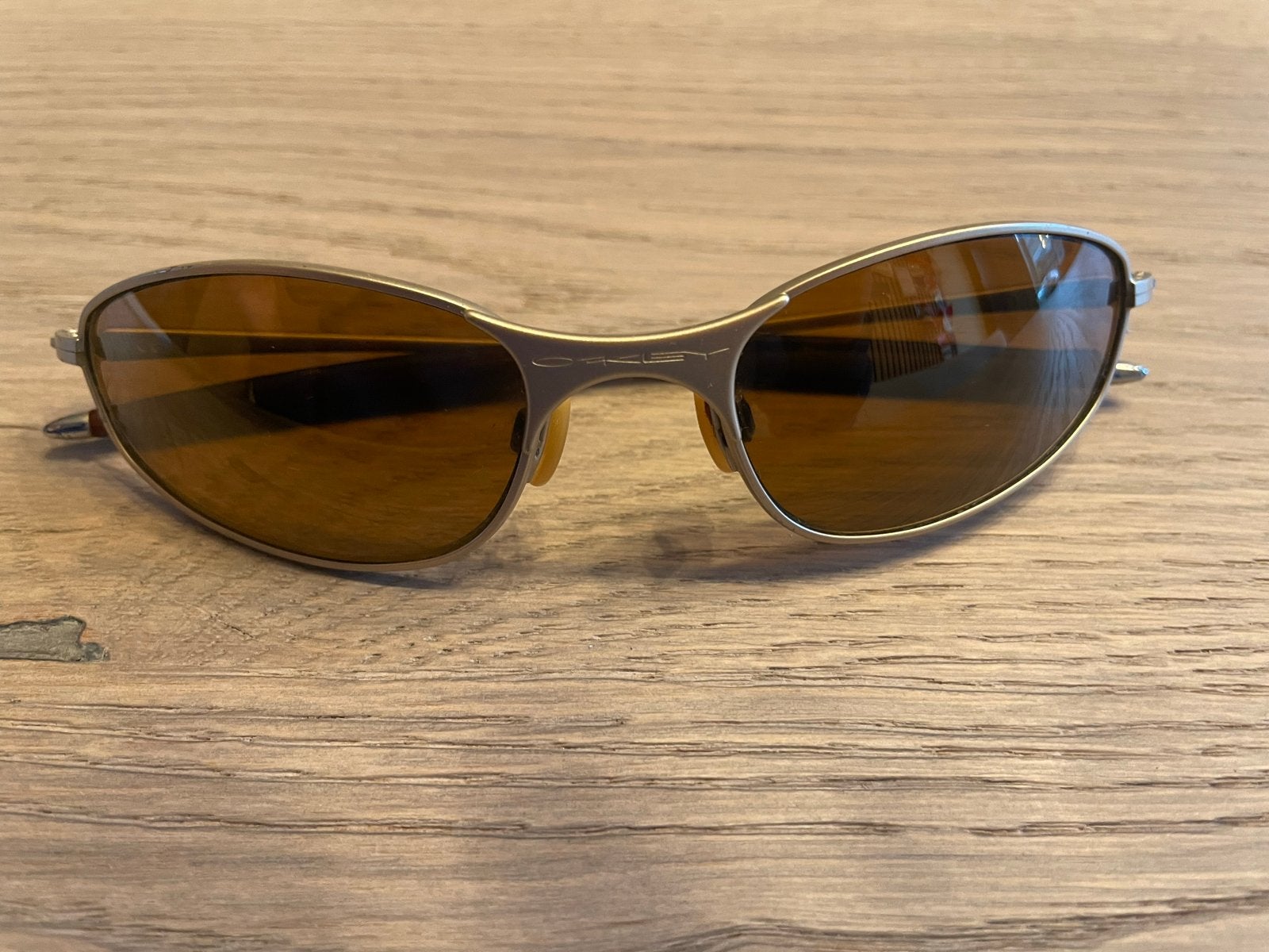Vintage Oakley Square Wire Zonnebril - Topstaat, Zonnebril, Overige kleuren, Ophalen of Verzenden, Zo goed als nieuw