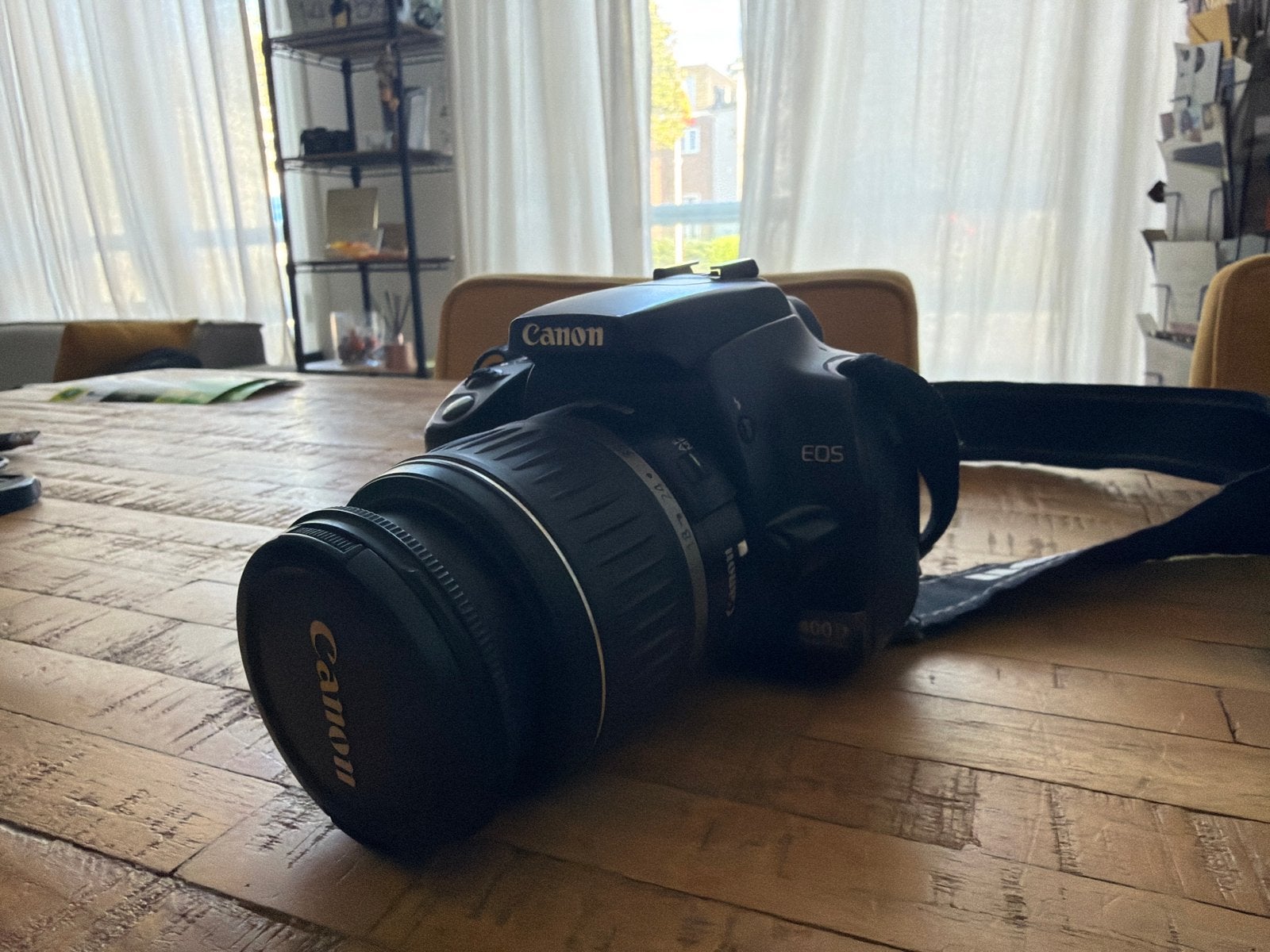 Defect: Canon EOS 400D Spiegelreflexcamera met 18-55mm lens, Gebruikt, Spiegelreflex, Canon, 4 t/m 7 keer