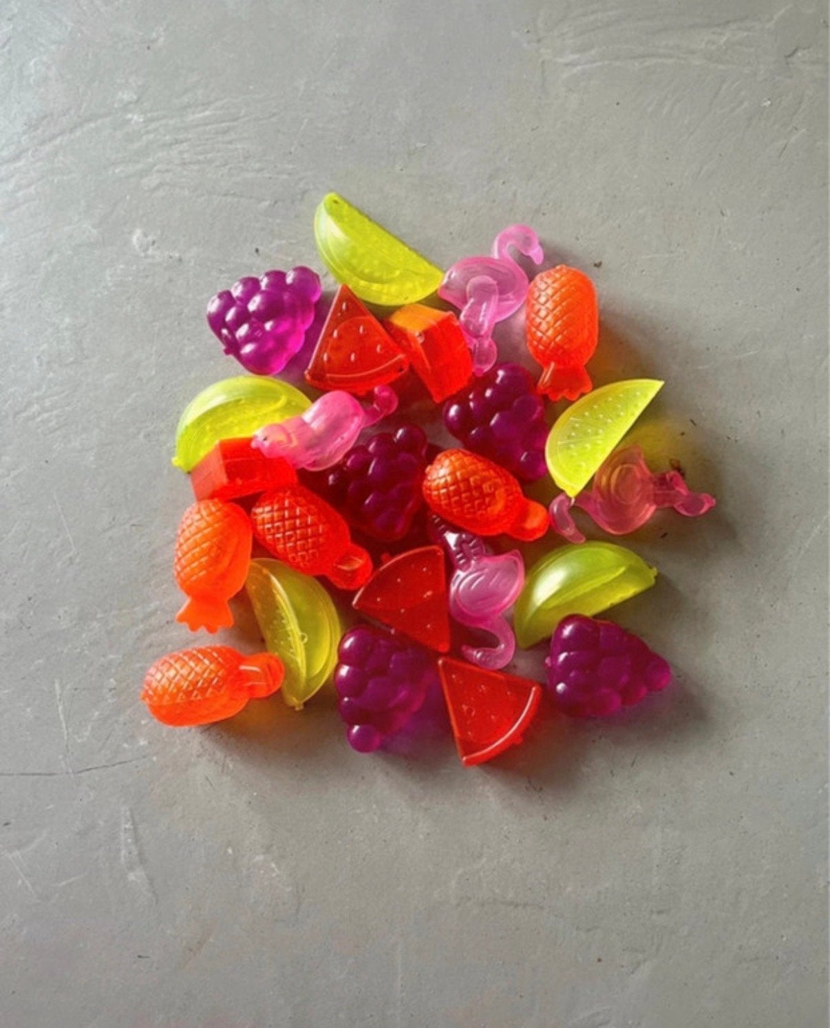 Herbruikbare ijsklontjes in vrolijke fruit- en flamingo-vorm, Huis en Inrichting, Overige typen, Kunststof, Ophalen of Verzenden
