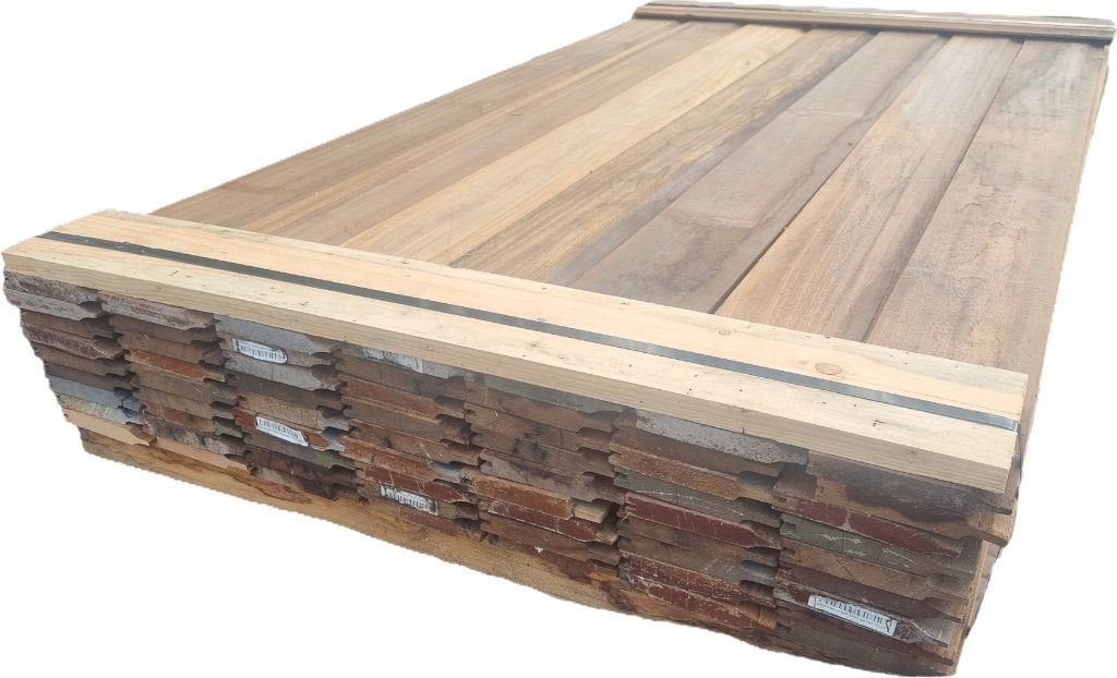 14.7 m2 Dubbel Rabat – Hardhout nr: HP1, Ophalen, Planken, Nieuw, Hardhout