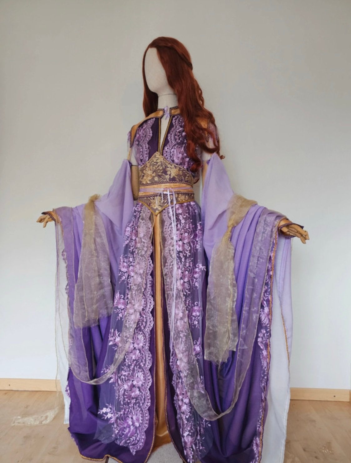 Handgemaakte Fantasy / Renaissance Jurk - Maat S, Kleding | Dames, Jurken, Ophalen of Verzenden