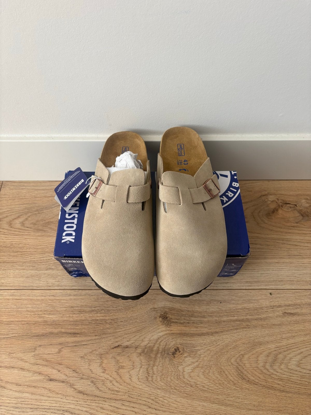 Birkenstock Boston Klompen Khaki Maat 43 - Nieuw, Kleding | Heren, Overige kleuren, Klompen, Nieuw, Ophalen of Verzenden