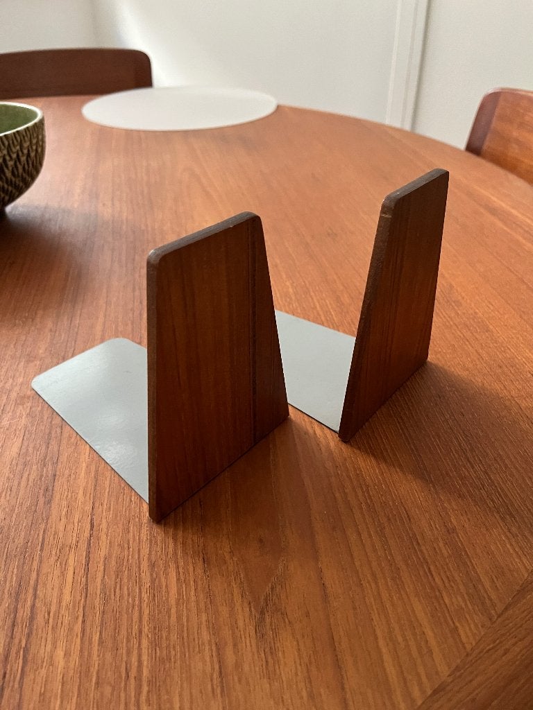 2 vintage Kai Kristiansen boekensteunen teak, Ophalen of Verzenden, Zo goed als nieuw