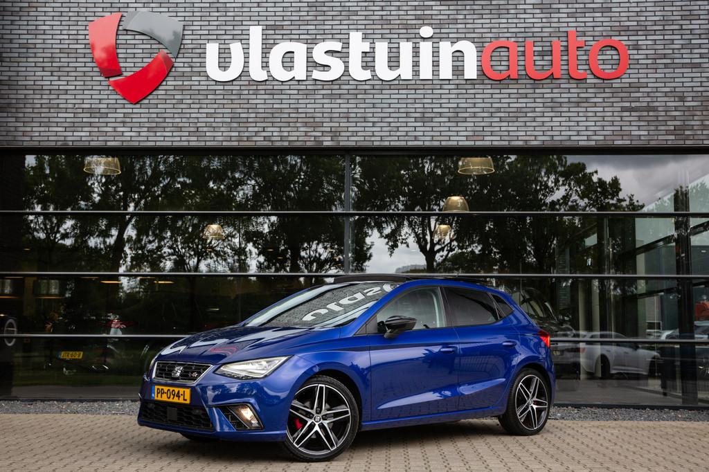 SEAT Ibiza 1.0 TSI FR Business Intense , Panoramadak, Adap., Automatische klimaatregeling, Stof, Blauw, 116 pk