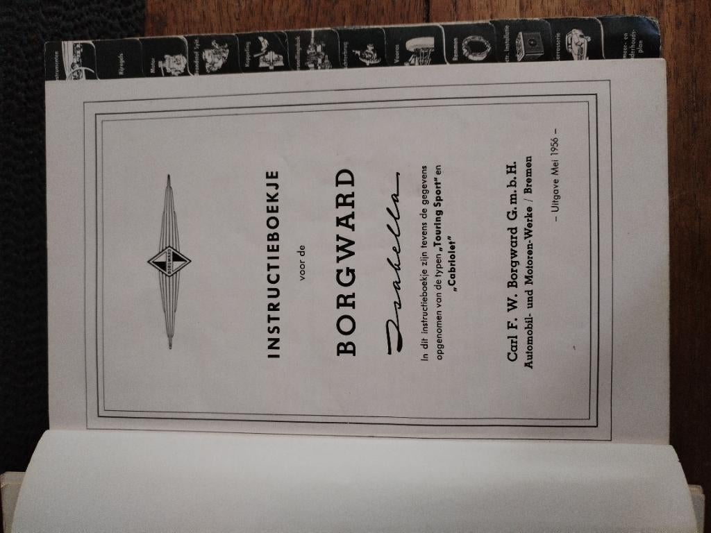 Borgward Isabella instructieboek, Auto diversen, Handleidingen en Instructieboekjes, Ophalen of Verzenden
