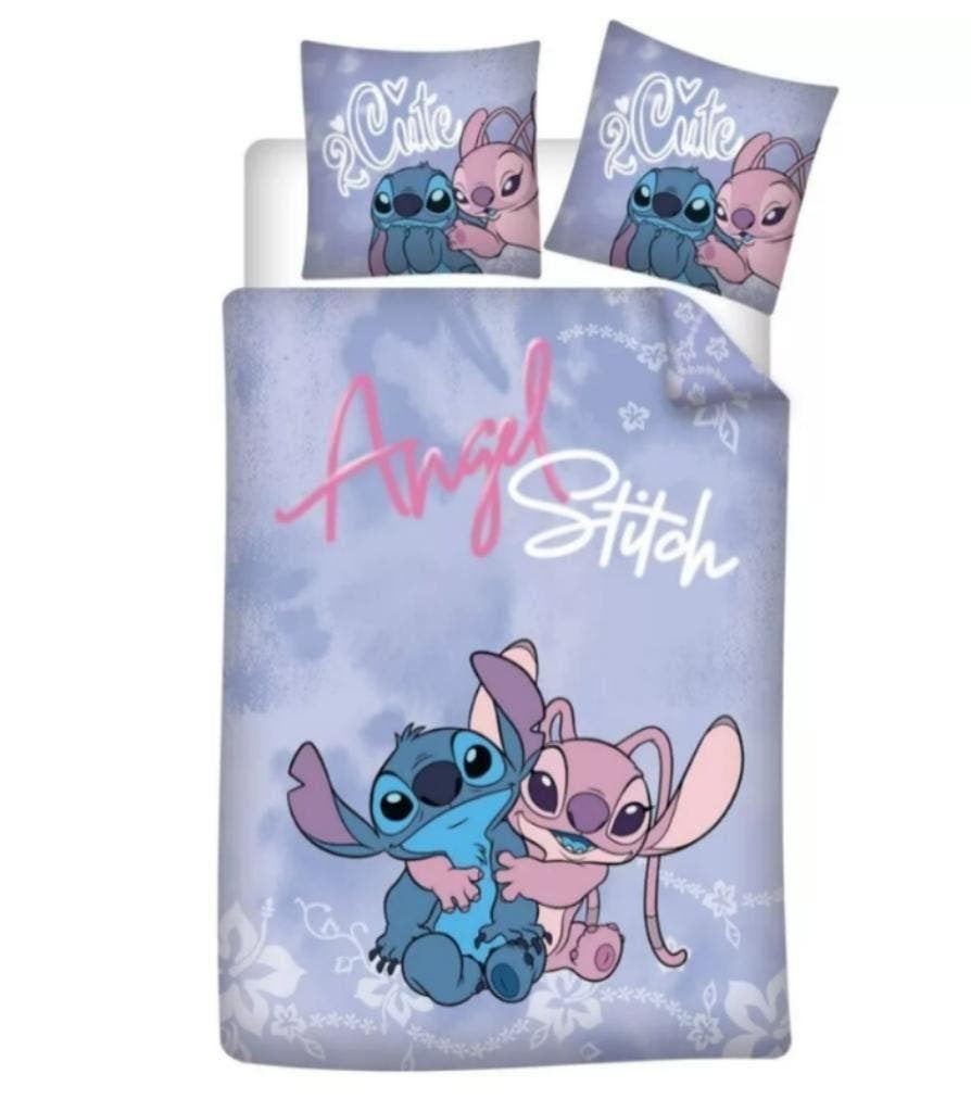 Stitch en Angel Dekbedovertrek 140 x 200 - Disney, Overige kleuren, Meisje, Nieuw, Ophalen of Verzenden