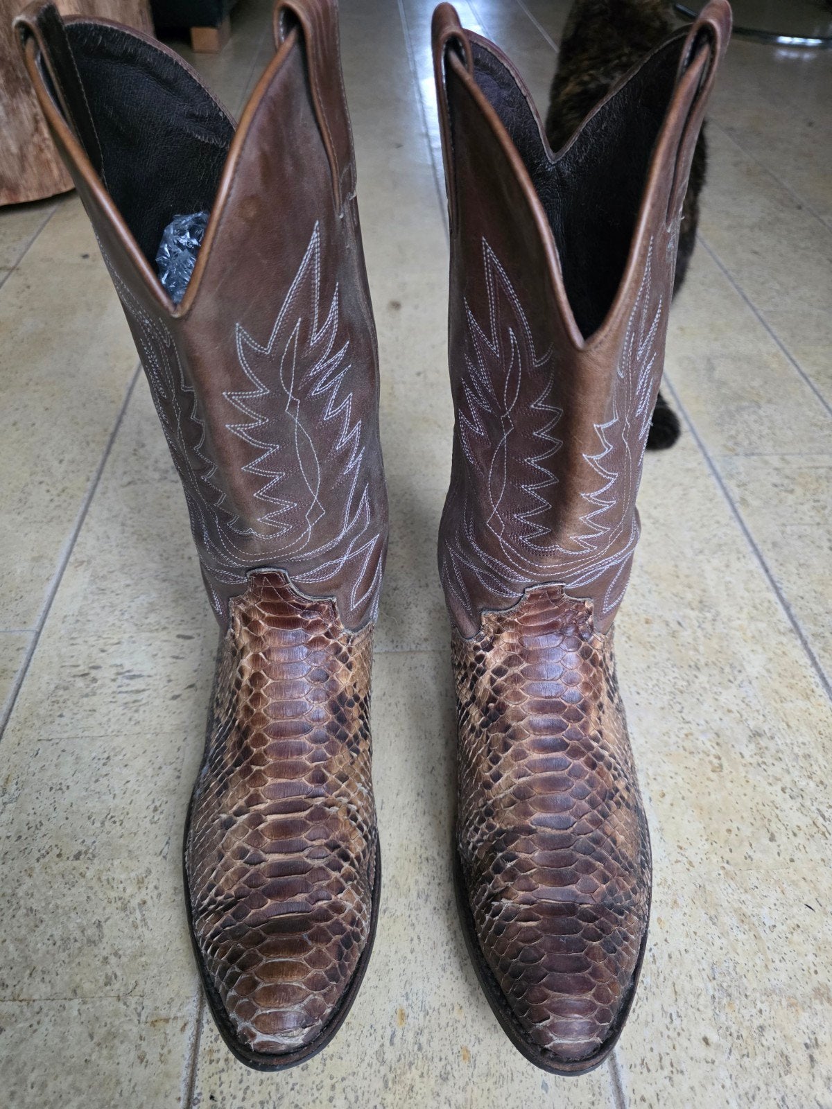 Sendra python boots mt 46. Cowboy western laarzen. Bruin, Ophalen of Verzenden, Bruin, Boots