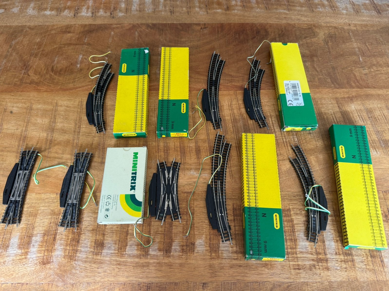 Minitrix Elektrische wissels en Kruizingen als Nieuw!, Gelijkstroom, Trix, Rails, Ophalen of Verzenden