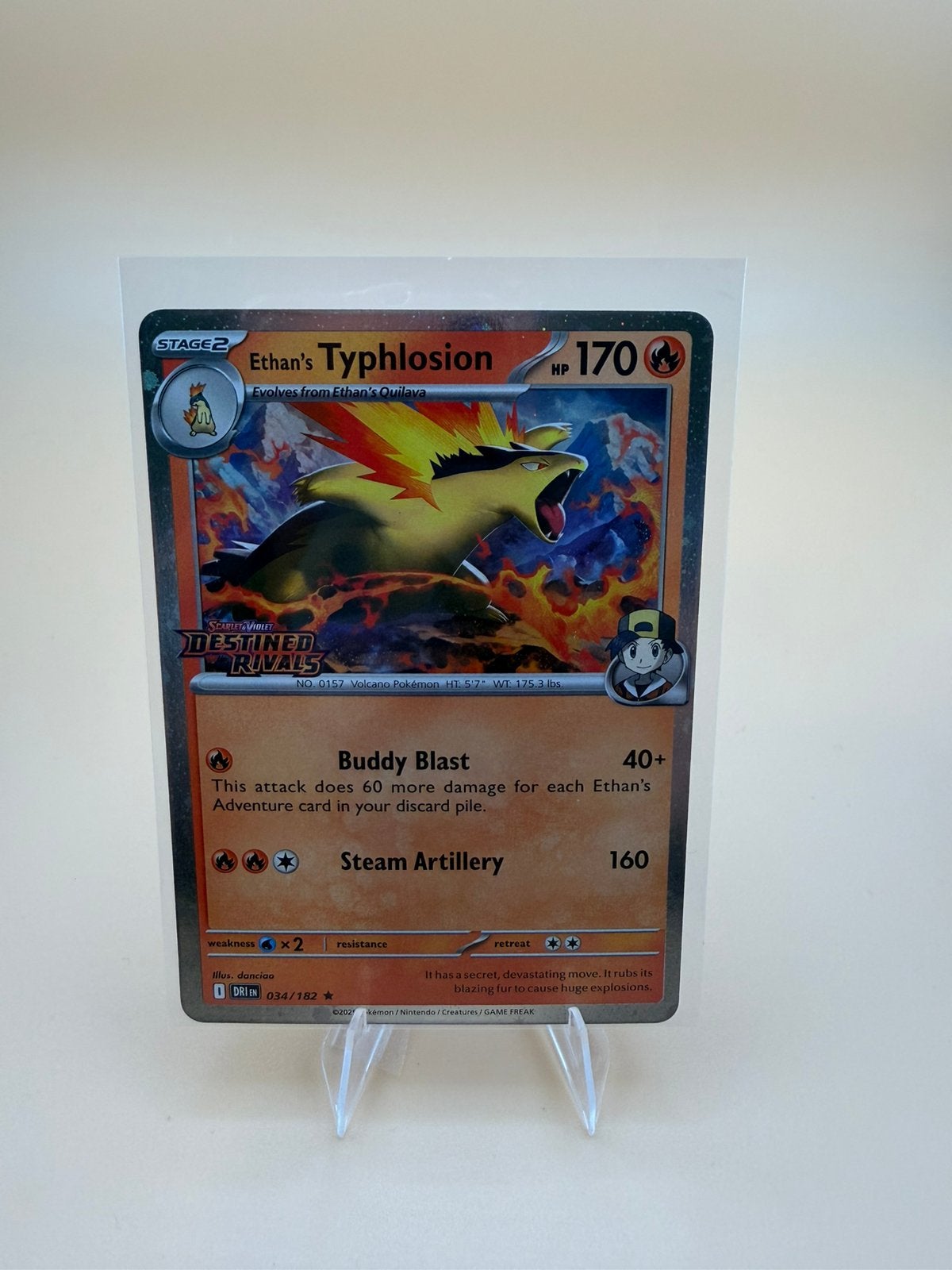 Ethan's Typhlosion DRI 034 Stamped, Ophalen of Verzenden, Zo goed als nieuw, Losse kaart