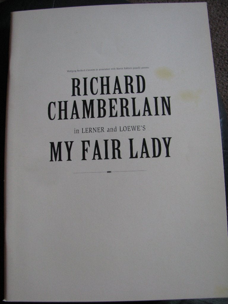 My fair lady Richard Chamberlain European theater tour 1995, Boeken, Verzenden, Zo goed als nieuw, Toneel