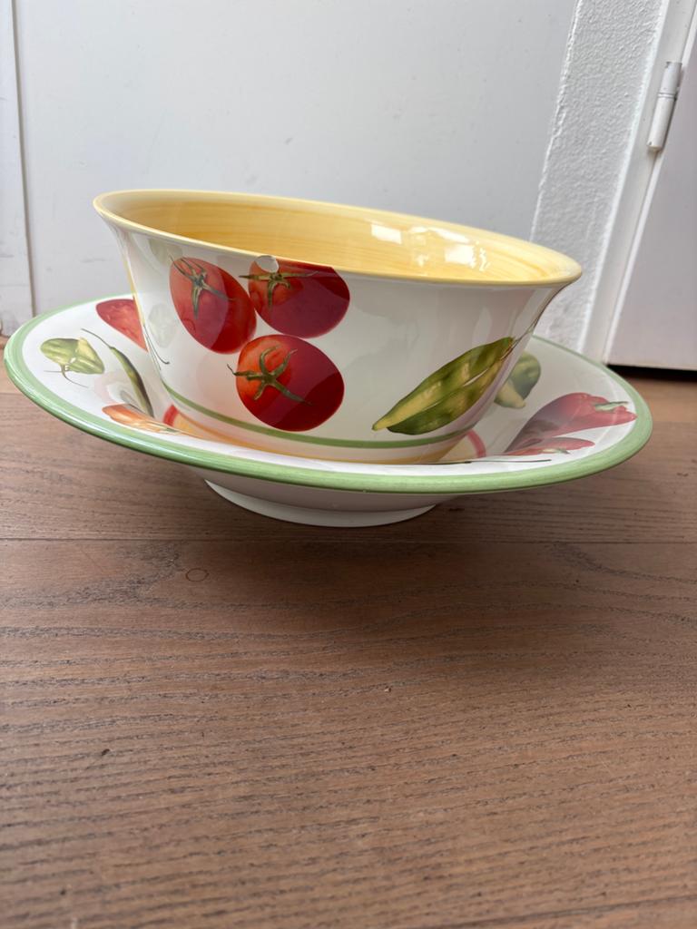 Oil & Vinegar Mediterrane serveerschalen tapas aardewerk, Ophalen of Verzenden, Overige stijlen, Aardewerk, Schaal of Schalen