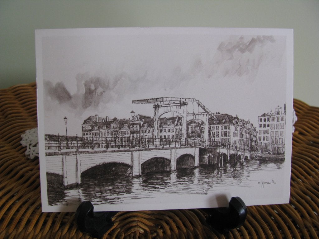 Amsterdam * Marius Jansen * Magere Brug *, Verzamelen, Ansichtkaarten | Nederland, Ophalen of Verzenden, 1980 tot heden, Ongelopen